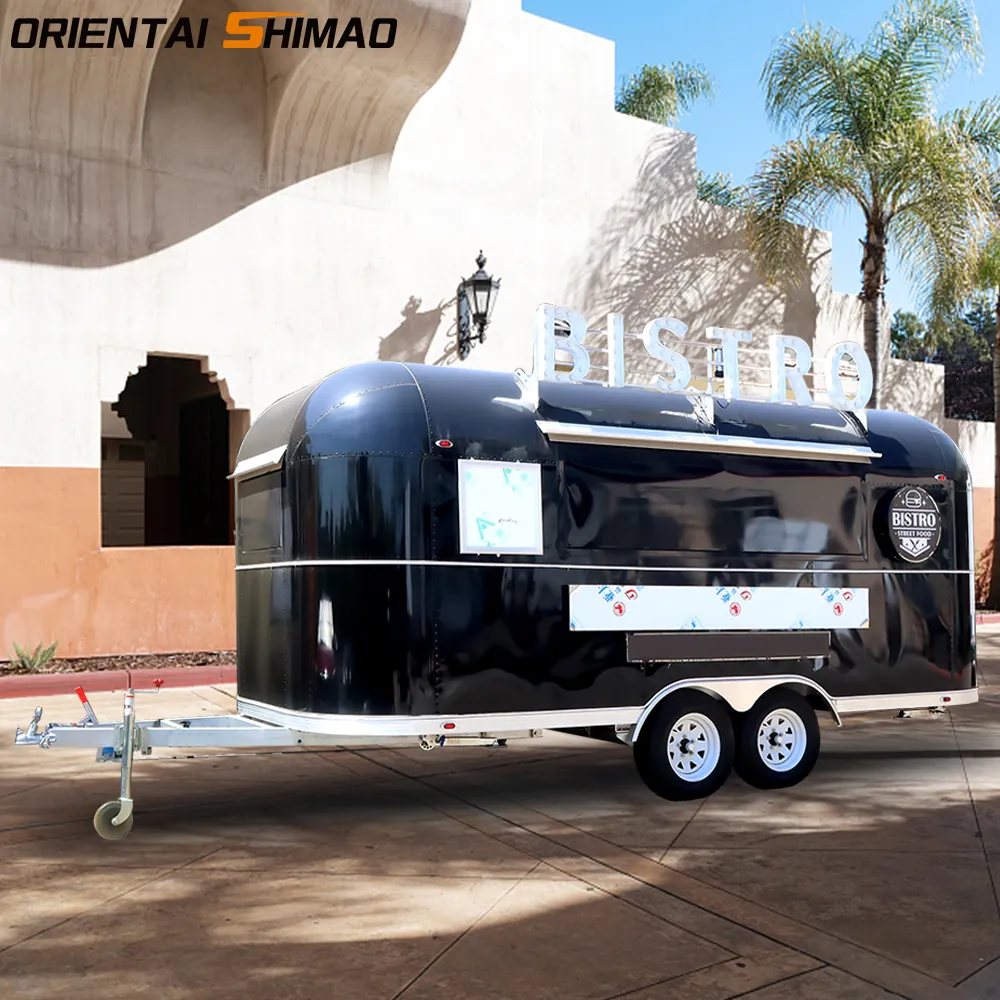 Trailer đồ ăn airstream màu đen của Oriental shimao