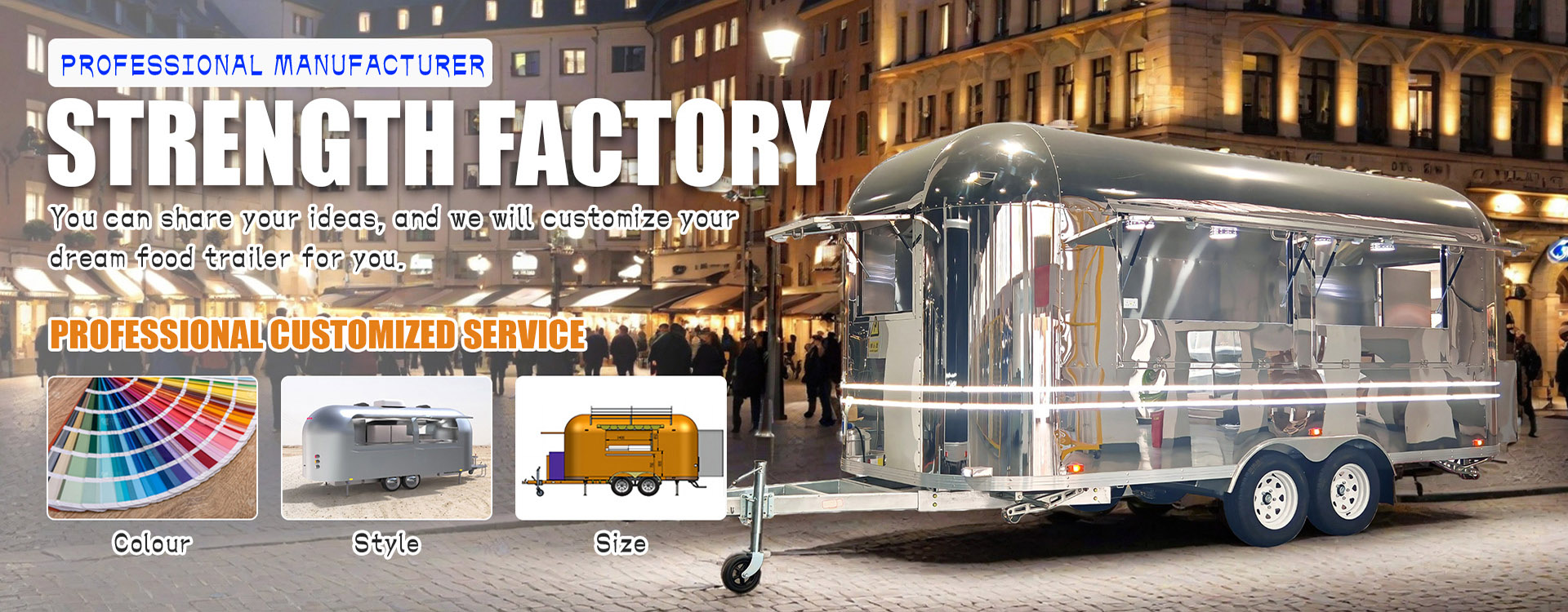 Xe tải nhà sản xuất xe kéo thực phẩm