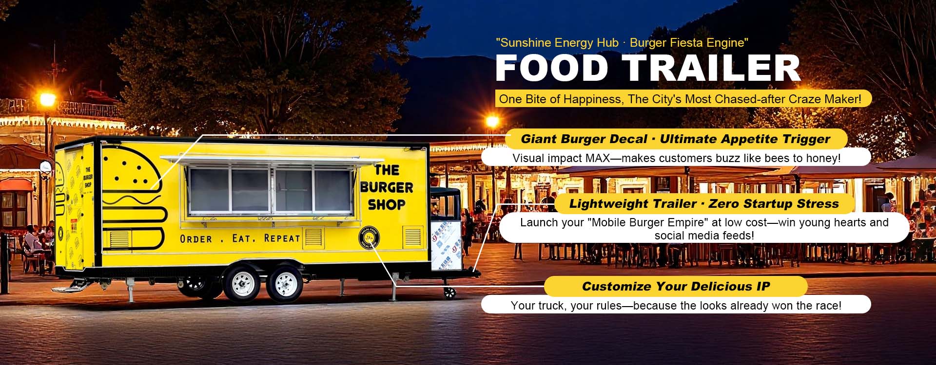 Xe tải nhà sản xuất xe kéo thực phẩm