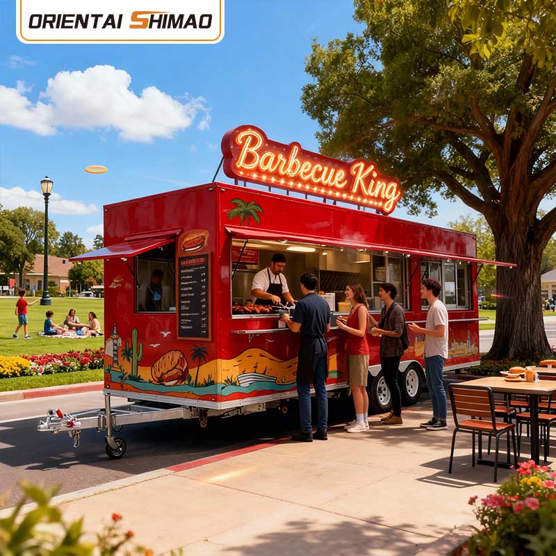 Xe Cà Phê Cà Phê Di Động Trailer Kèm Xe Điện Nhà Hàng Phục Vụ Thực Phẩm Trailer Kinh Doanh Thực Phẩm Xe Tải